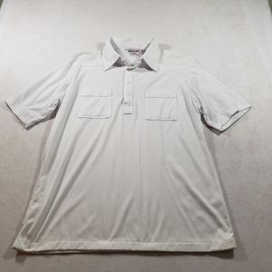 No logo Polo shirt womens white collared shortsleeved XL